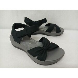 Clarks Women's Cloudsteppers Arla Shore Sandals 26171739 Black Gray Sz 6